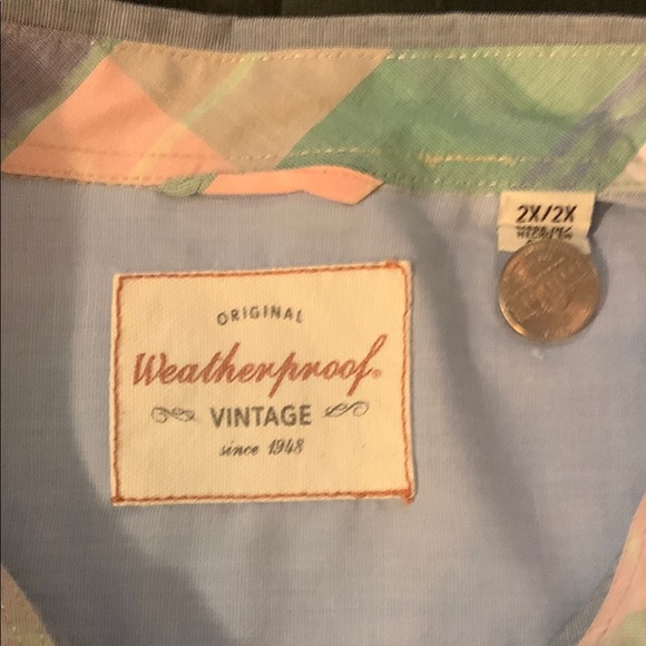 Gently used Original Weatherproof Vintage short sleeve button up collared shirt - Picture 2 of 7